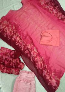 Kaftan+Inner With Jeans & Dupatta