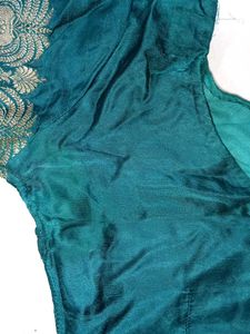 Green Pattu Blouse
