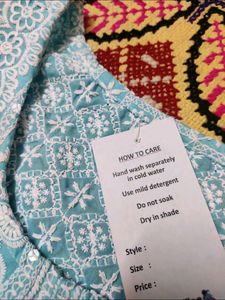 Blue chikankari Kurta
