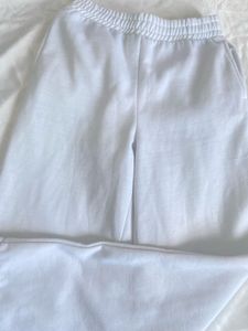 🤍White Cotton Track Pant🤍