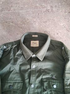 Olive Green Chase Workwear Shirt - Size M