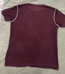 Maroon Henley T-Shirt