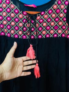 Black Boho Top