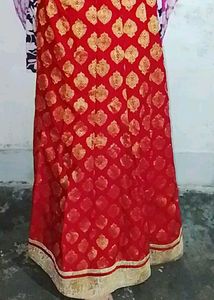 Red &amp; Gold Ethnic Skirt
