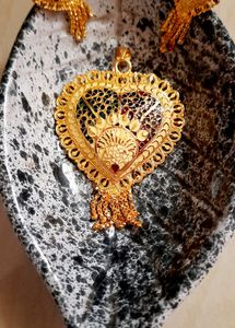 Imitation Pendant And Earrings Set.
