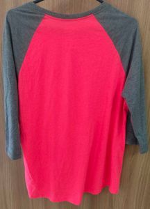 Active Hot Pink &amp; Gray Athletic Works Raglan Tee