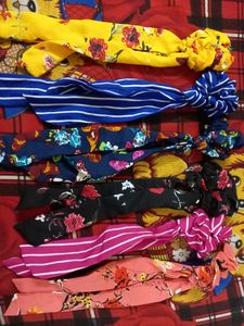 Set Of 6 Scarf Scrunchies Beautiful Designs