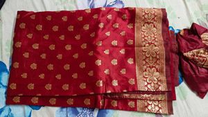 Elegant Maroon Saree
