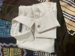 Satin Shirt Waist Coat And Tie Set