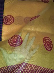 Elegant Yellow &amp; Red Saree