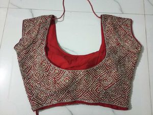 Red Beaded Blouse