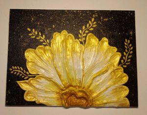 3D Black And Golden Painting