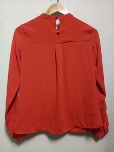 Allen Solly Orange Top With White Strips Women