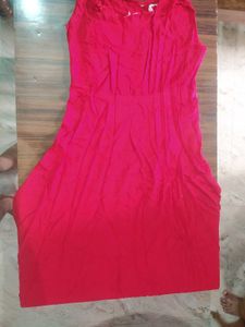 Brown and Red Tunic Top