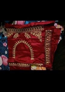 New Embroidered Saree With Designe Blouse Piece