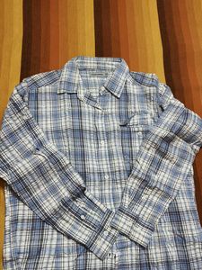 Craghoppers Women Blue Checks Cotton Shirt