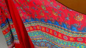 Biba Floral Print Layered Kurta