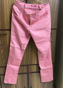 Pink Casual Pants
