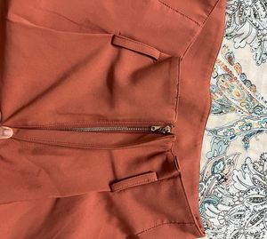 Rust Colored High Waisted Shorts