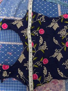 Blue Embroidery Shirt