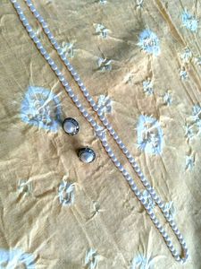 Pearl Necklace &amp; Earring Set