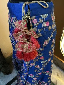 Blue Embroidered Lehenga Choli