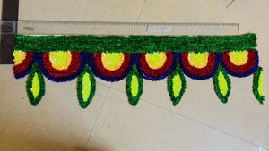 Handmade woollen rangoli