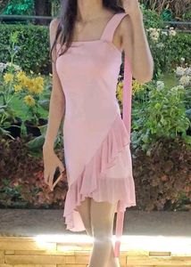 Halter Neck Ruffled Dress