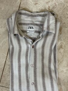 Zara Striped Button-Down Shirt