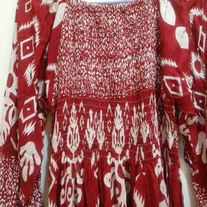 *New* Smockey Dress Maroon 42-50 Inches