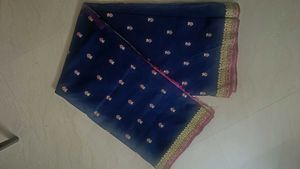 Elegant Pink &amp; Blue Saree for Resale! 💃🏻✨
