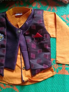 Kids&#39; Festive Outfit: Shirt &amp; Vest Set