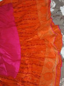 Pink &amp; Orange Ethnic Skirt