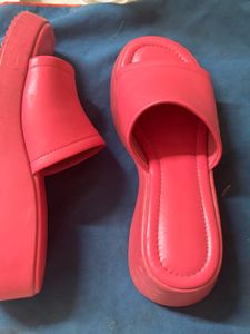 Pink Platform Slide Sandals