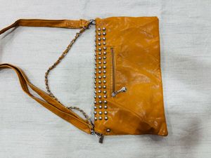 Leather Studded Envelope Bag