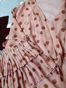Polka Dot Ruffle Sleeve Top