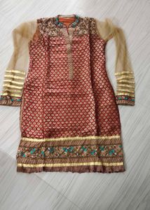 Heavy Pearl N Stone Work Kurta Set