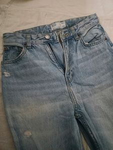 90&#39;s Wide Legs Light Wash Jeans