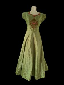 Elegant Olive Green Gown