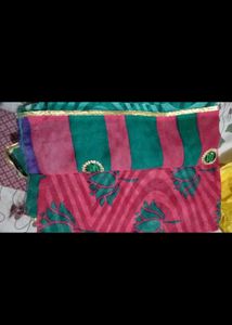 Elegant Red &amp; Green Saree