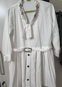 White Belted Maxi Dress🌸