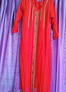 Red Kurta Suit Set
