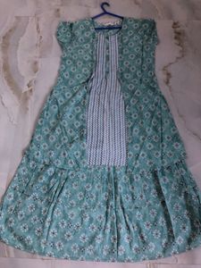 Lux Green Kurtha