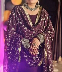 Purple 💜 Georgette Anarkali Dress For Women