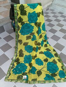 Flower Print Saree