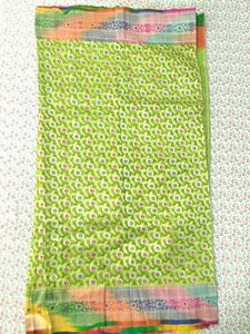 ✨ Vibrant Green &amp; Multicolor Banarasi Saree ✨
