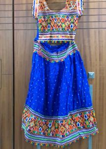 Blue Lehenga For Kids