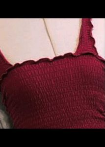 Maroon Sleeveless Top