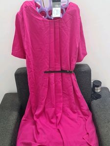 PROJECT EVE Pleated Shift Dress With Belt