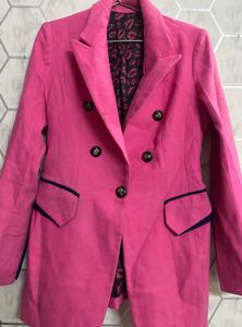 Pink Double-Breasted Blazer